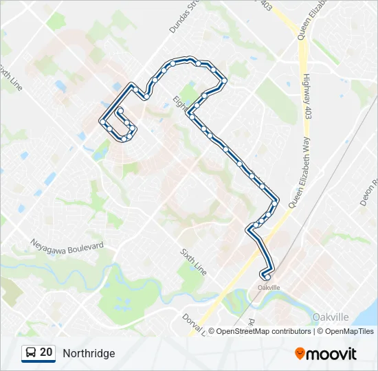 20 Bus Line Map