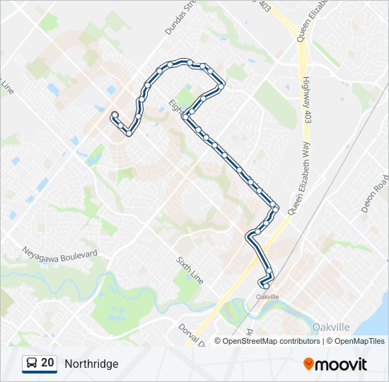 20 Bus Line Map