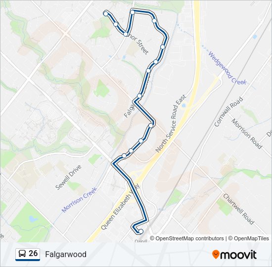 26 Bus Line Map