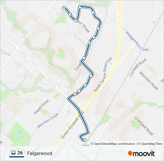 26 Bus Line Map
