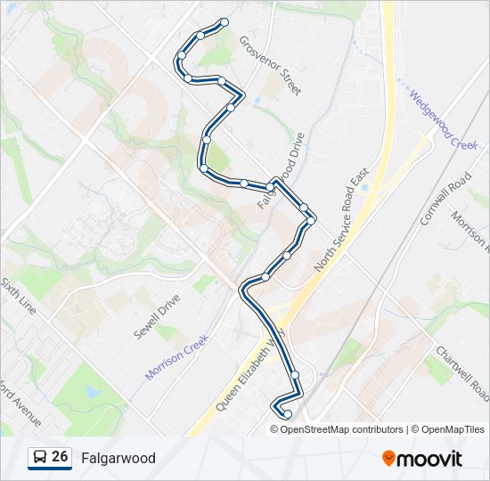26 Bus Line Map