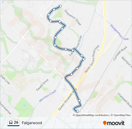 26 Bus Line Map