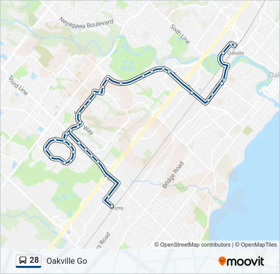 28 Bus Line Map