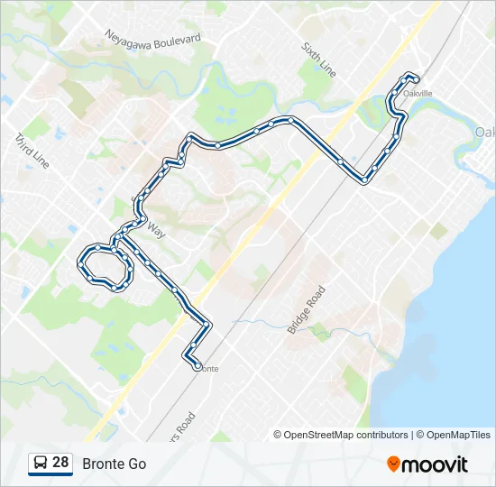 28 Bus Line Map