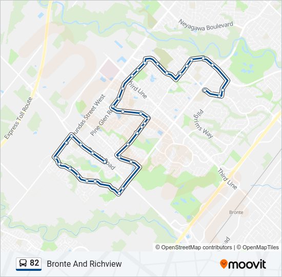 82 Bus Line Map