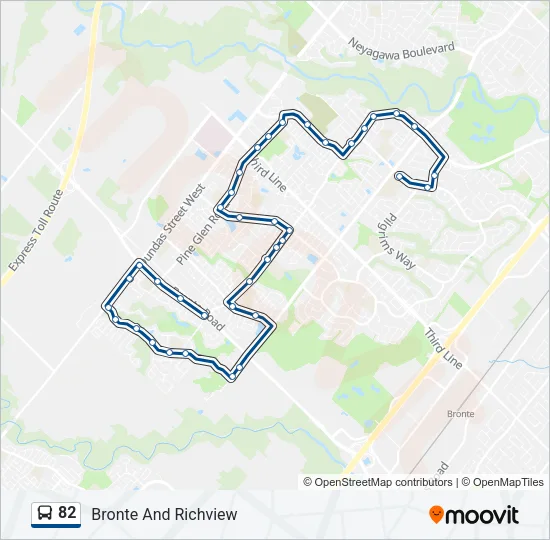 82 Bus Line Map