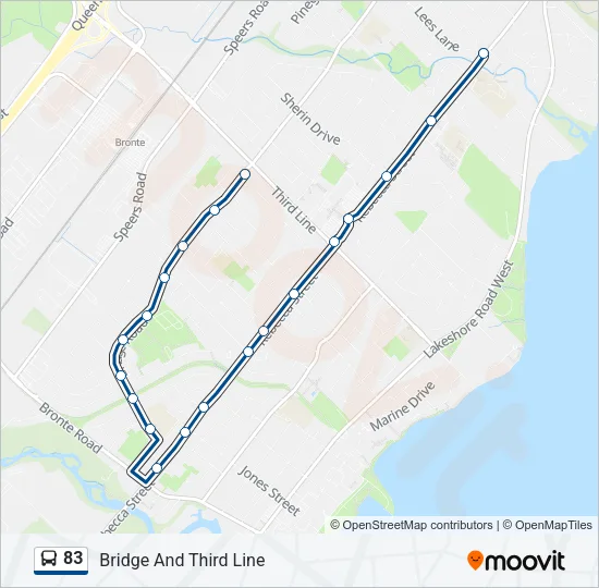 83 Bus Line Map