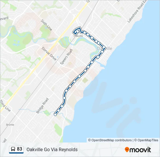 83 Bus Line Map