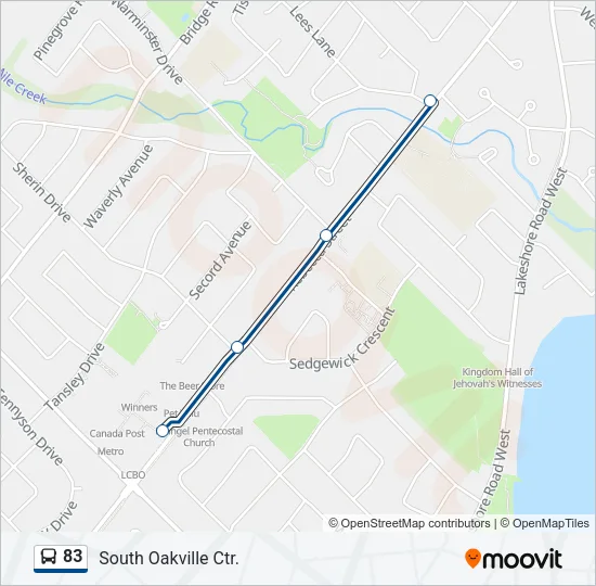83 Bus Line Map