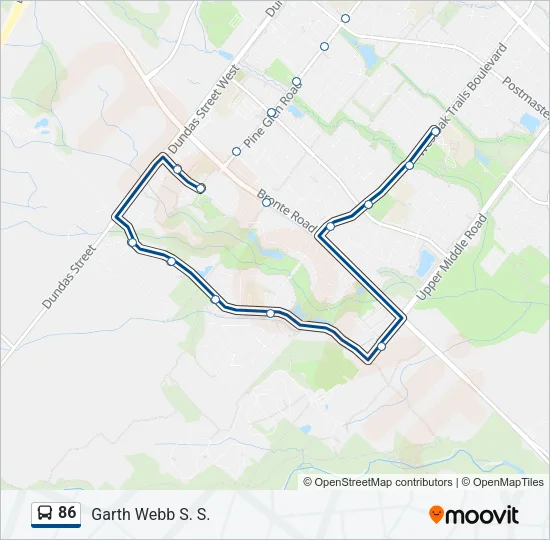 86 Bus Line Map
