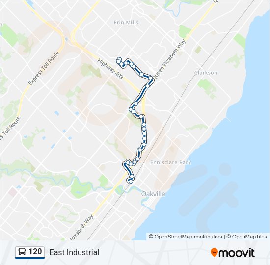 120 Bus Line Map