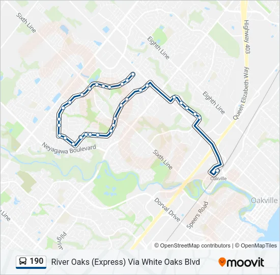 190 Bus Line Map