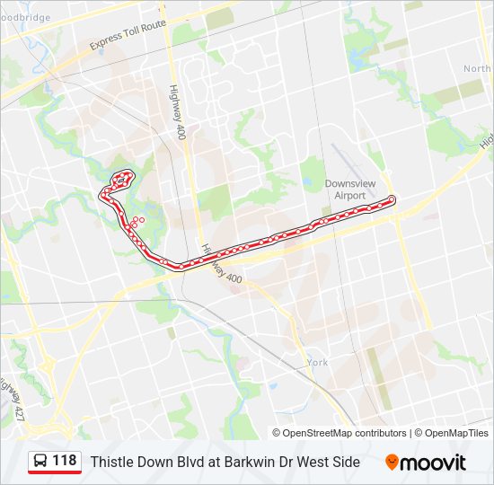 118 bus Line Map