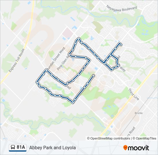 81A Bus Line Map