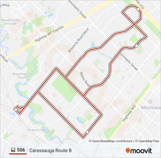 506 Bus Line Map