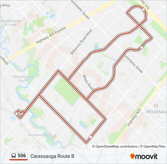 506 Bus Line Map