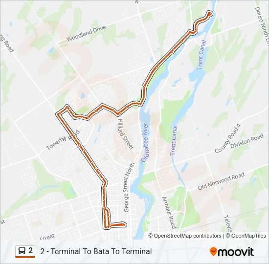 2 Bus Line Map