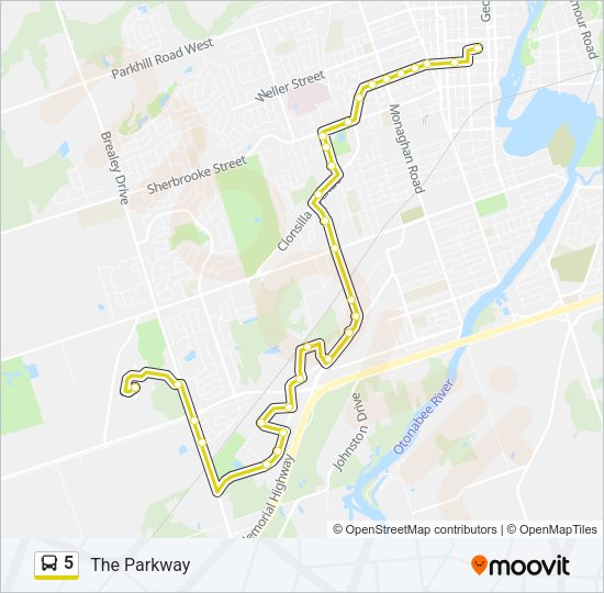 5 Bus Line Map