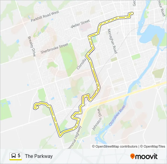 5 Bus Line Map