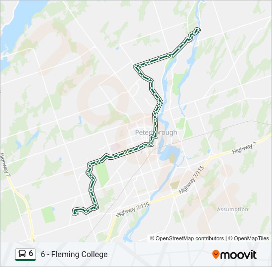 6 Bus Line Map