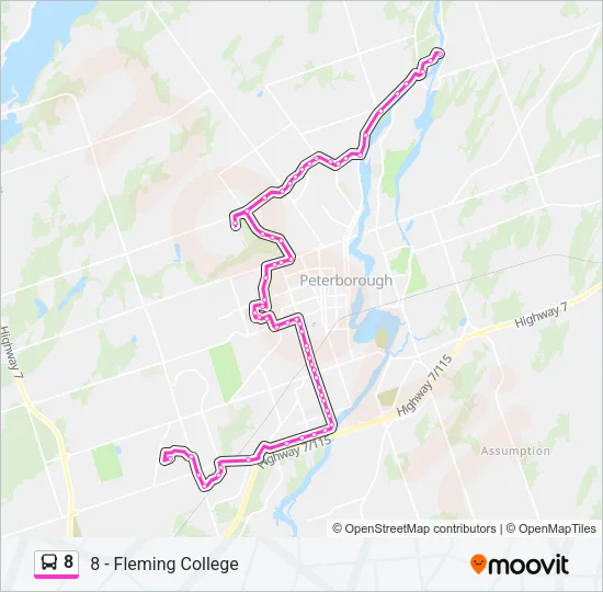 8 Bus Line Map