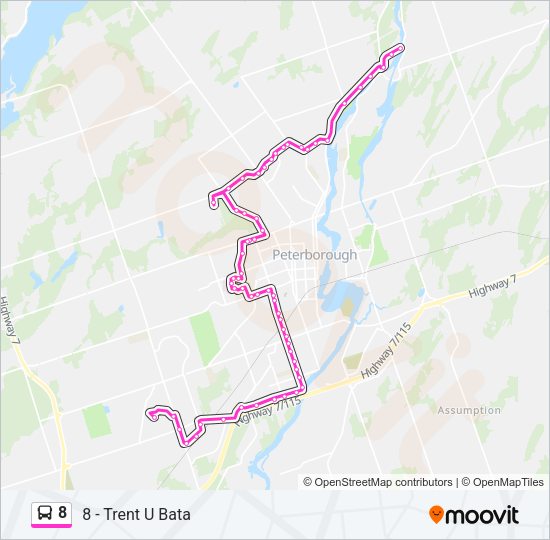 8 Bus Line Map