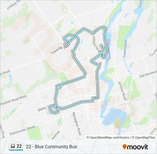 22 Bus Line Map