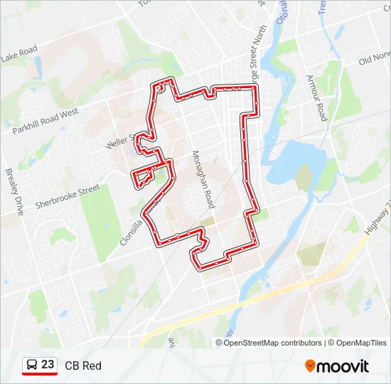 23 Bus Line Map