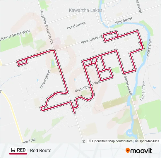 RED Bus Line Map