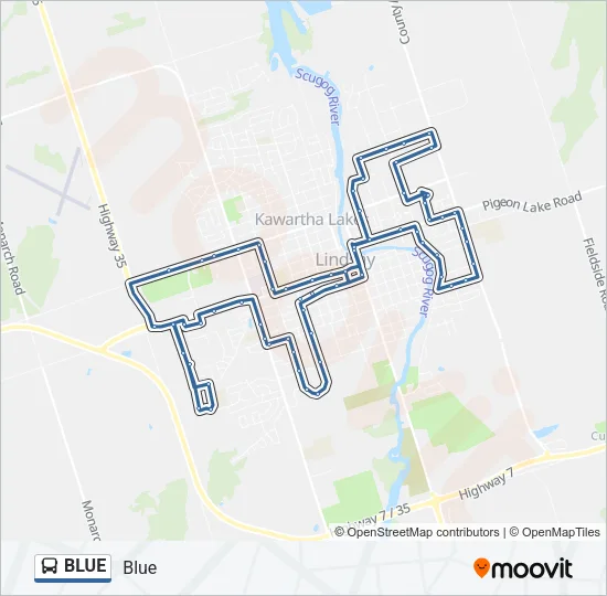 BLUE Bus Line Map