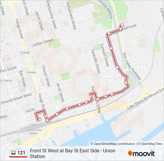 121 Bus Line Map