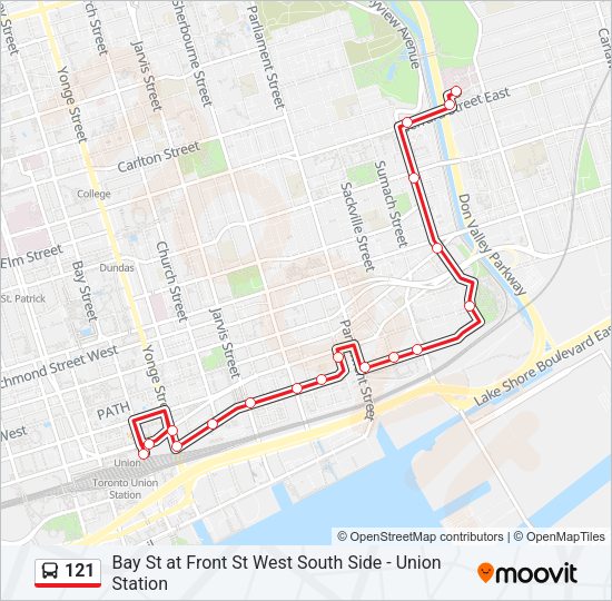 121 Bus Line Map