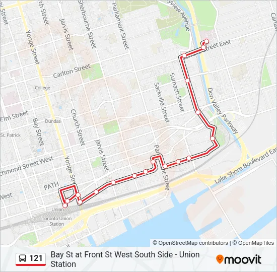 121 Bus Line Map