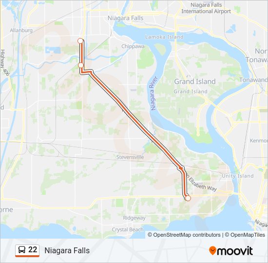 22 bus Line Map