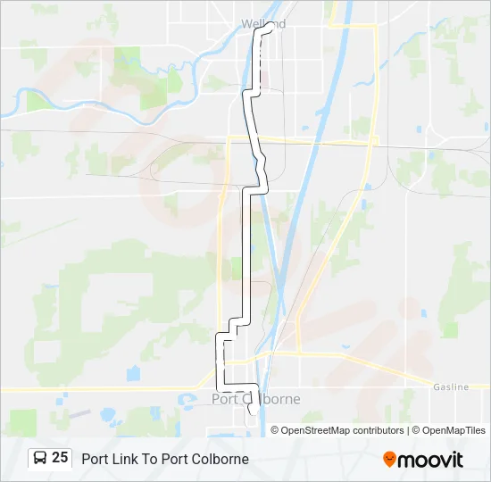 25 Bus Line Map
