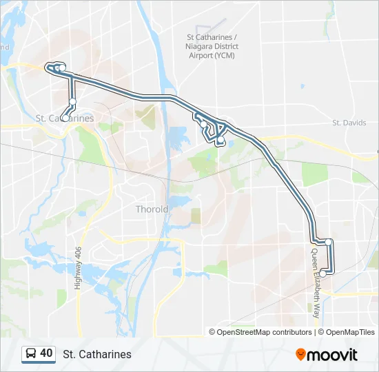 40 Bus Line Map