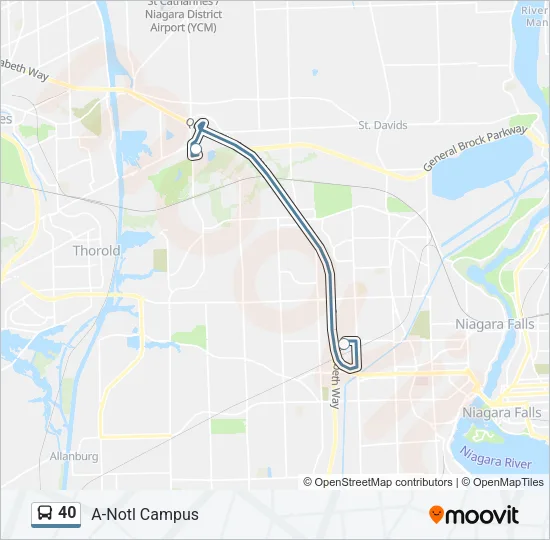 40 Bus Line Map