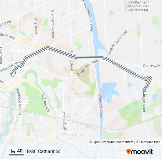 40 Bus Line Map