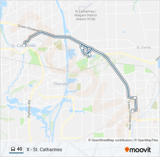 40 Bus Line Map