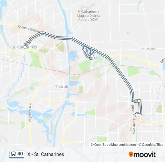 40 Bus Line Map