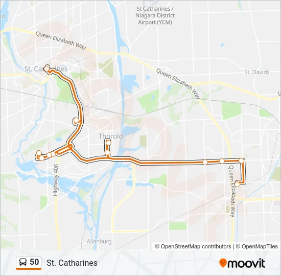 50 Bus Line Map