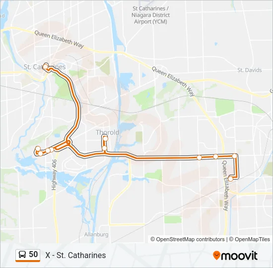 50 Bus Line Map