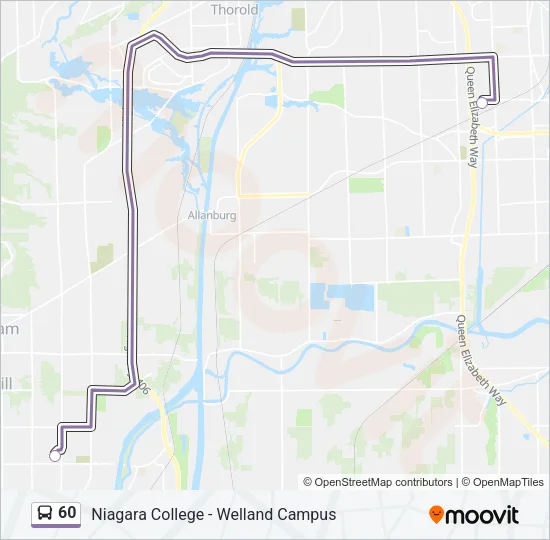 60 Bus Line Map