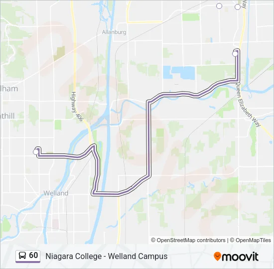 60 Bus Line Map