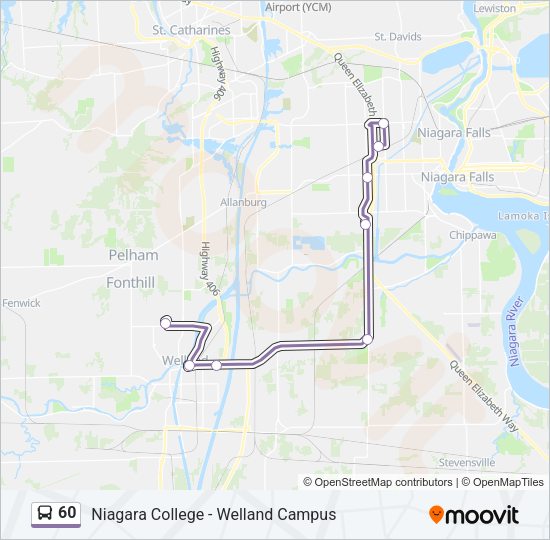 60 Bus Line Map
