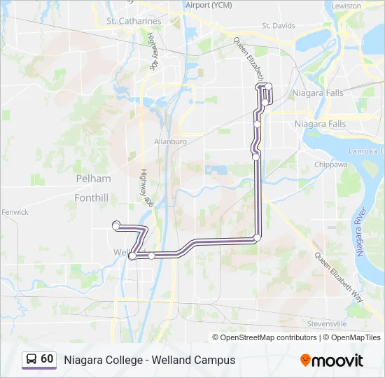60 Bus Line Map