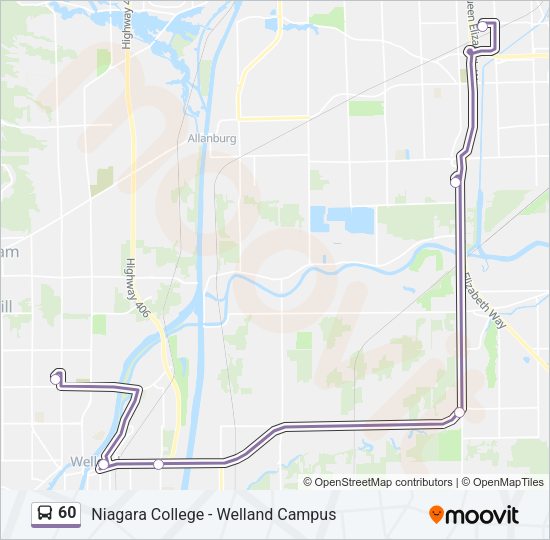 60 Bus Line Map