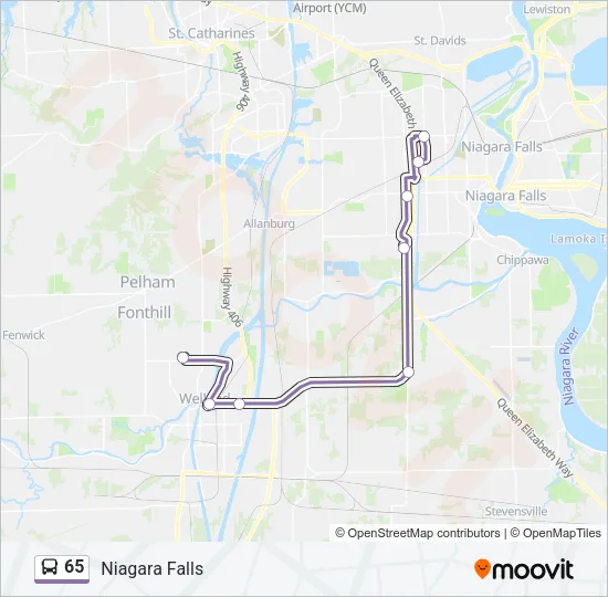 65 Bus Line Map