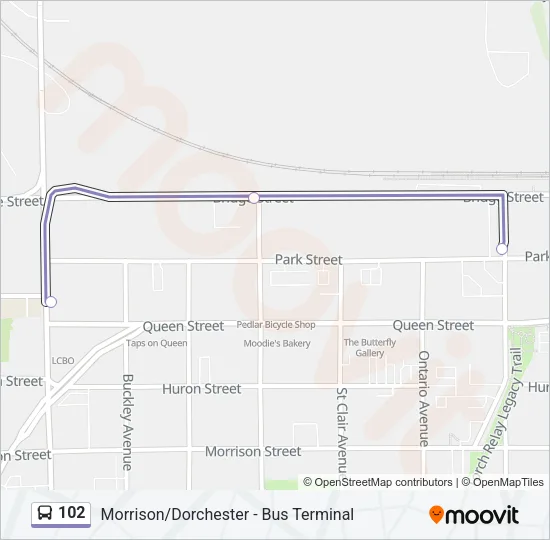 102 Bus Line Map