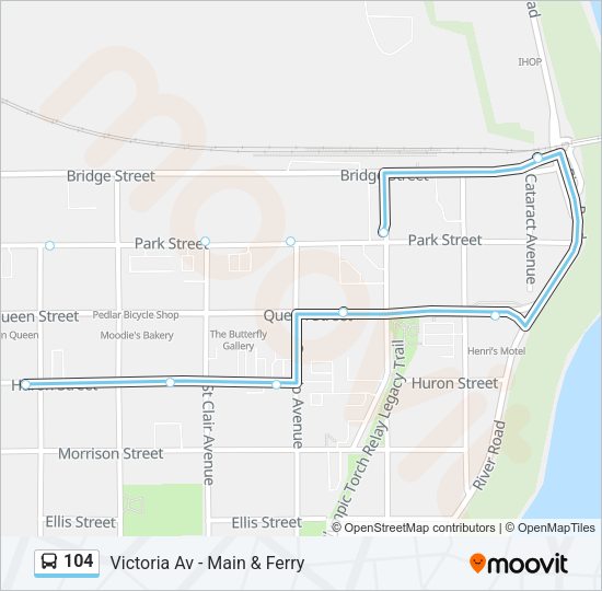 104 Bus Line Map